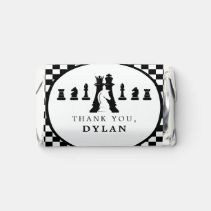 Chess Board & Pieces Game Night Any Age Birthday Hershey's Miniatures