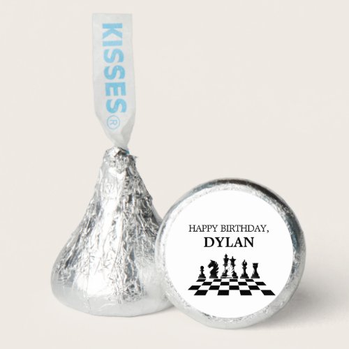 Chess Board & Pieces Game Night Happy Birthday Hershey®'s Kisses®