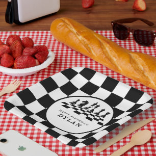 Chess Board & Pieces Game Night Happy Birthday Paper Plates
