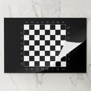 Chess board print paper pad tear off placemats