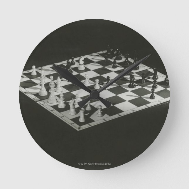 Chess Board Round Clock (Front)