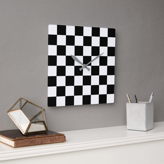 chess board square wall clock (Office)