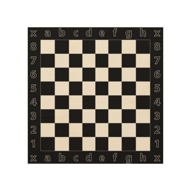 Chess board style wood wall decor (Front)