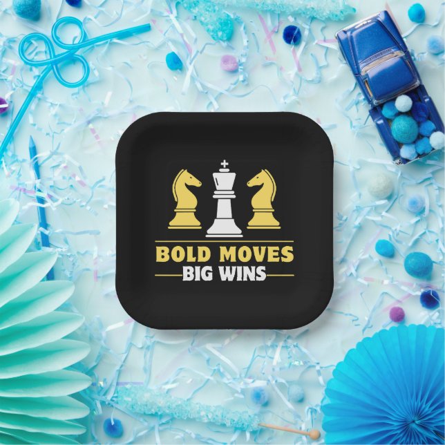 Chess - Bold moves, big wins Paper Plates (Party)