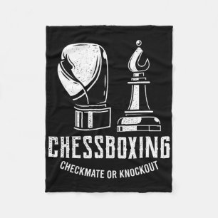 Chess Boxing I Chess Player Boxer Fleece Blanket