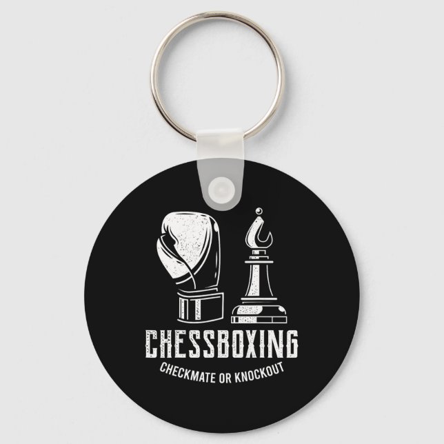 Chess Boxing I Chess Player Boxer  Keychain (Front)