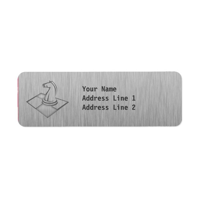 Chess; Brushed Metal-look Label (Front)