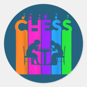 Chess Bubble Hobby And Sport Gift Idea Classic Round Sticker