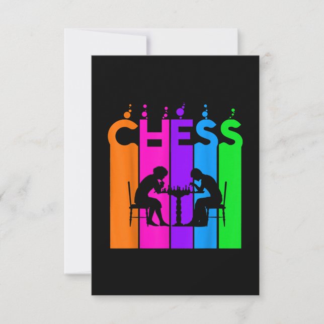 Chess Bubble Hobby And Sport Gift Idea Invitation (Front)