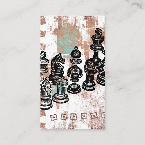Chess Business Cards _ Abstract Chess Pieces