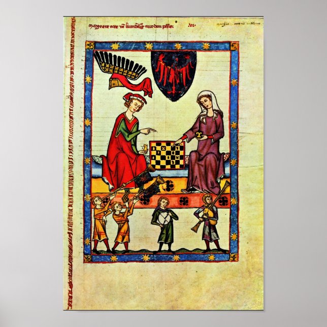 Chess, By Meister Der Manessischen Liederhandsch Poster (Front)