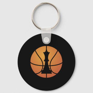 Chess Bysketbyll Gift Fun For Game Board King Chec Keychain