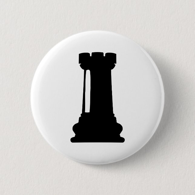 Chess castle pinback button (Front)