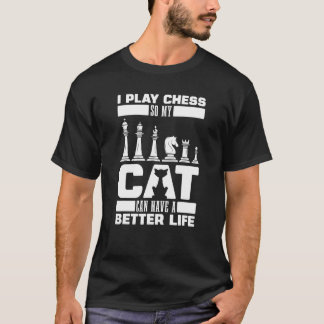 Chess Cat Master Chessman Chessboard Chess T-Shirt