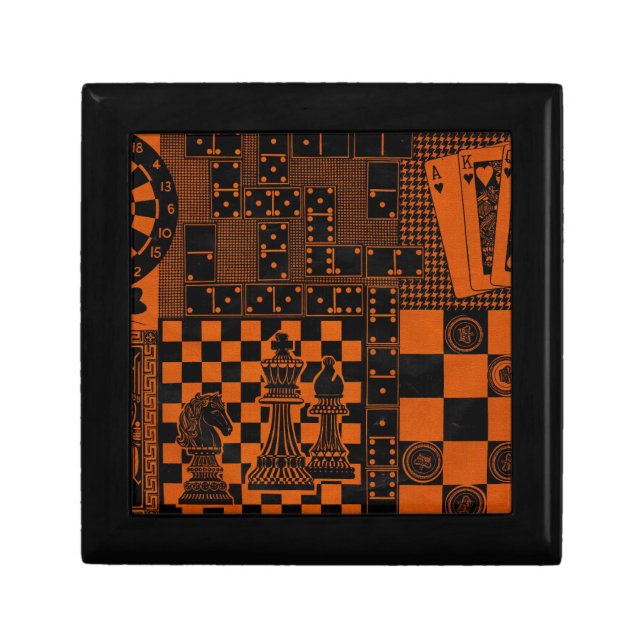 chess checkers dominos dominoes jewelry box (Front)