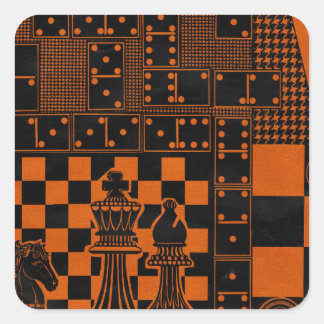 chess checkers dominos dominoes square sticker