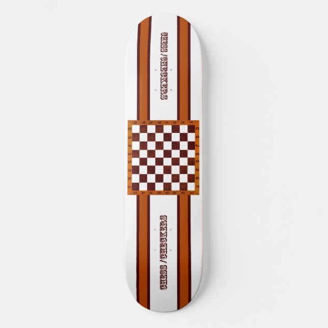 chess / checkers skateboard deck (Front)