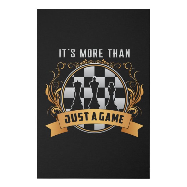 Chess Chess Board Game Checkmate Board Queen Gift Faux Canvas Print (Front)