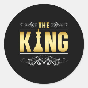 Chess Chess Board King Checkmate Board Game Gift Classic Round Sticker