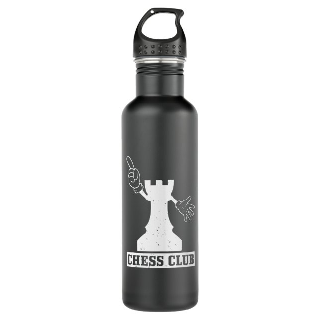 Chess - Chess Club Stainless Steel Water Bottle (Front)