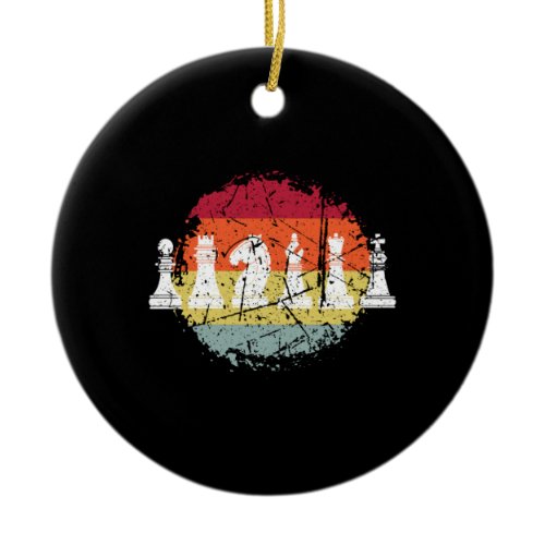 Chess Chess Game Chess Pieces Ceramic Ornament