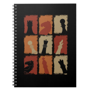 Chess - Chess Pieces Retro Notebook