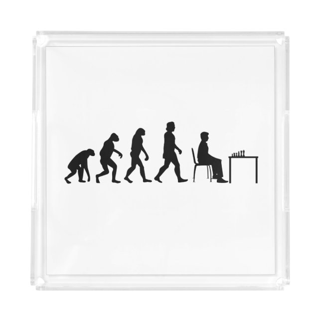 Chess - Chess Player Evolution Acrylic Tray (Front)