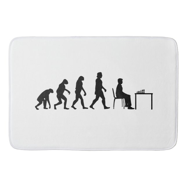 Chess - Chess Player Evolution Bath Mat (Front)