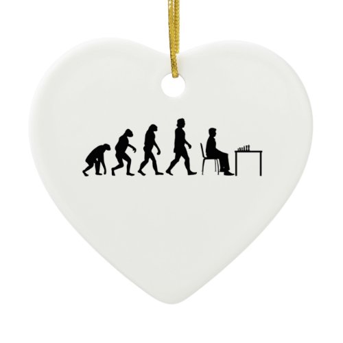 Chess - Chess Player Evolution Ceramic Ornament
