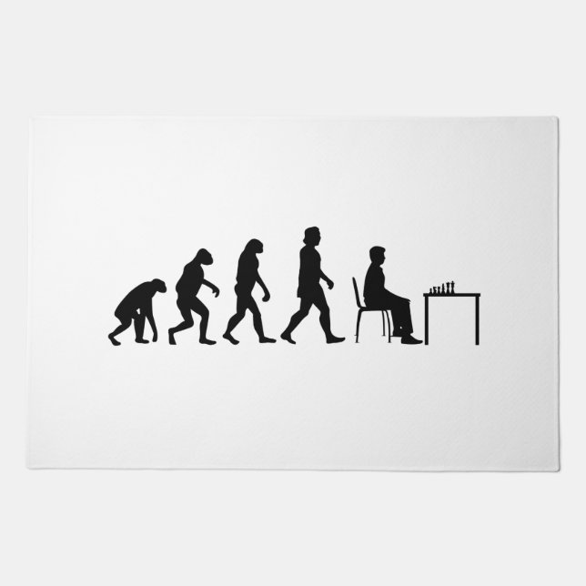 Chess - Chess Player Evolution Doormat (Front)