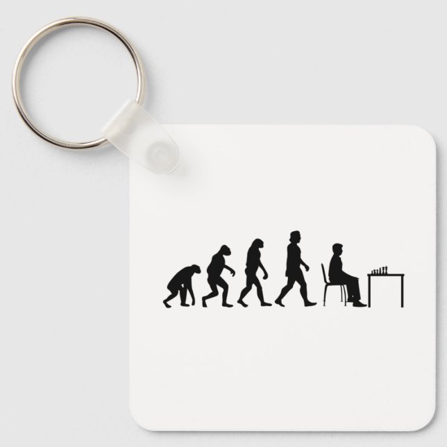 Chess - Chess Player Evolution Keychain (Front)