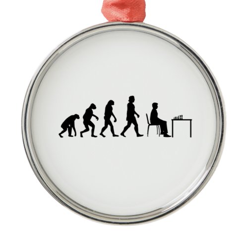 Chess - Chess Player Evolution Metal Ornament