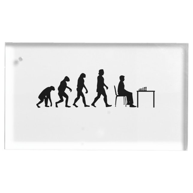 Chess - Chess Player Evolution Place Card Holder (Front)