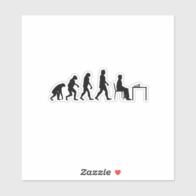 Chess - Chess Player Evolution Sticker (Sheet)