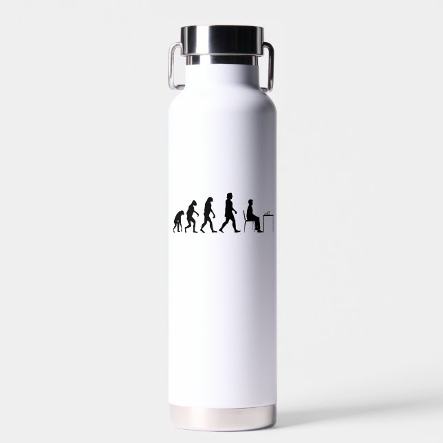 Chess - Chess Player Evolution Water Bottle (Front)