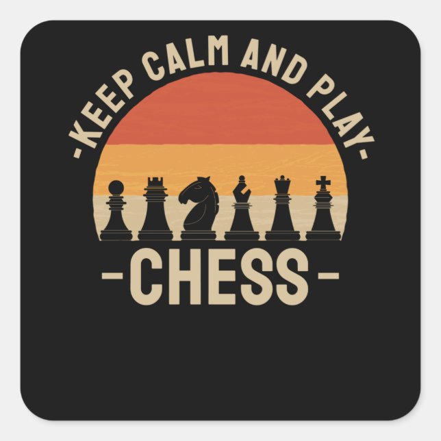 Chess Chess Player Square Sticker (Front)