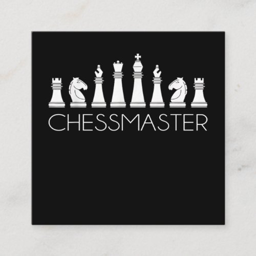 Chess  _ Chessmaster Square Business Card