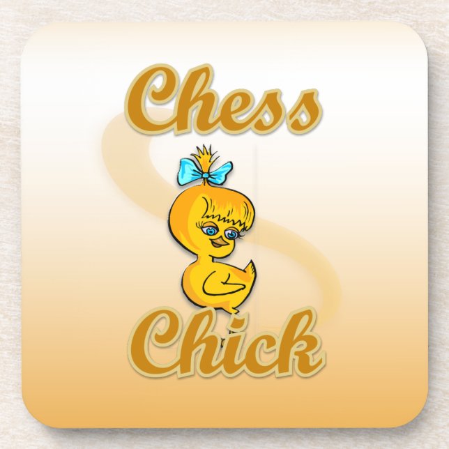 Chess  Chick Drink Coaster (Front)