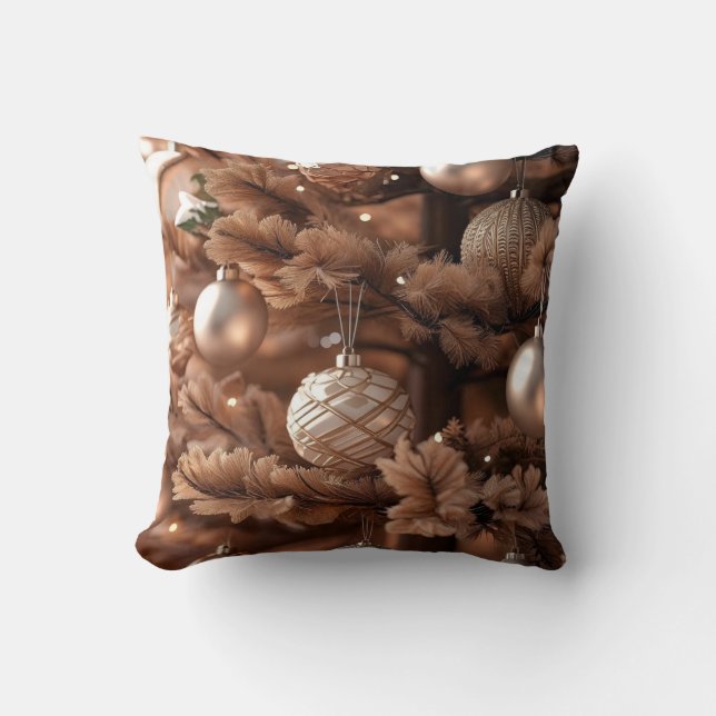 Chess Christmas Throw Pillow (Front)