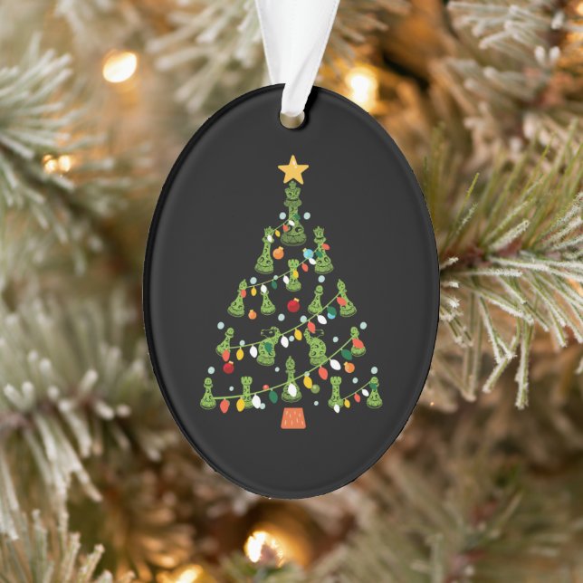 Chess Christmas Tree - King Queen Knight Rook Ornament (Tree)