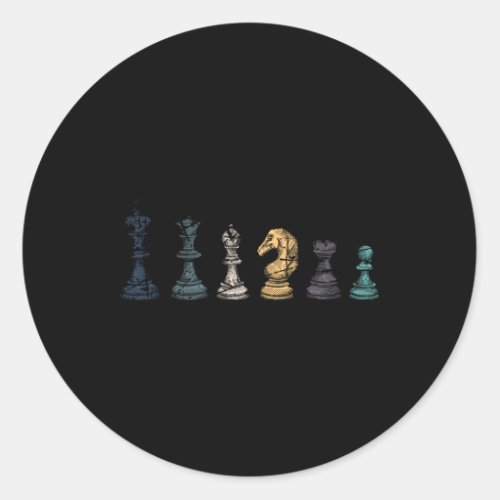 Chess Classic Round Sticker
