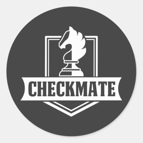 Chess Club Checkmate Chess Move  Classic Round Sticker