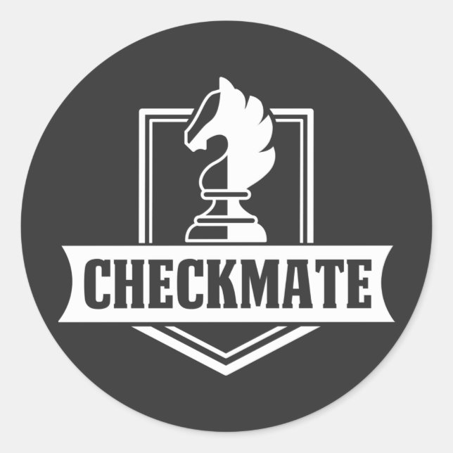 Chess Club Checkmate Chess Move  Classic Round Sticker (Front)