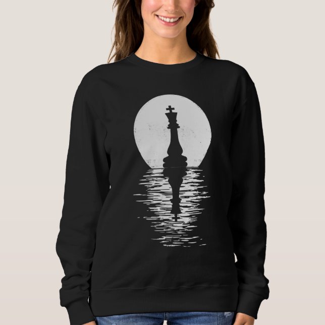 Chess Club Game King Queen Horse chess piece men + Sweatshirt (Front)