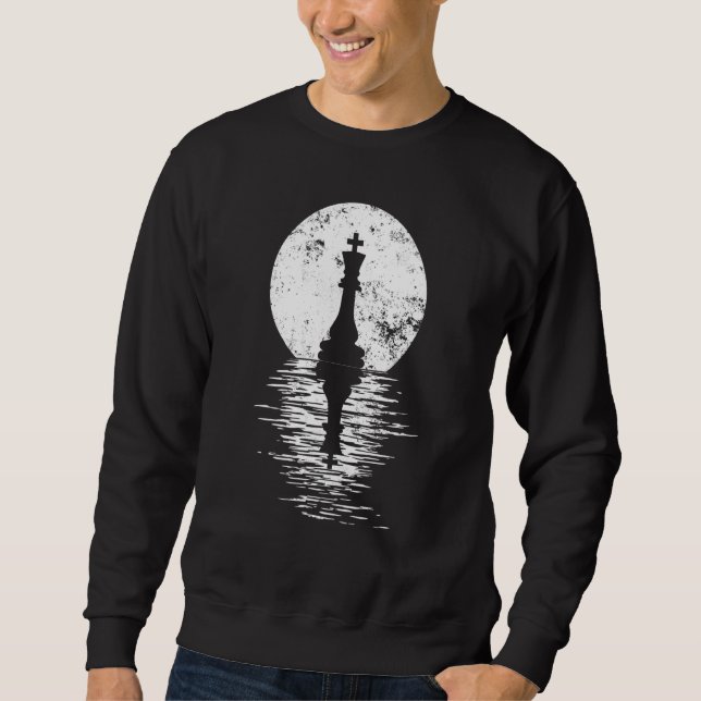 Chess Club Game King Queen Horse chess piece men + Sweatshirt (Front)