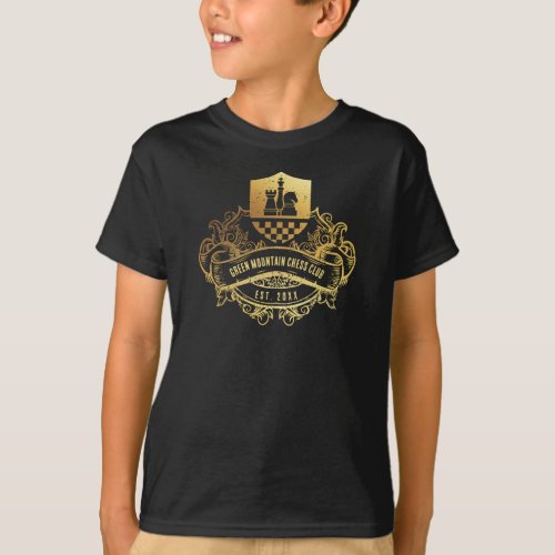 Chess Club League Tournament Name Sponsor on Back T_Shirt