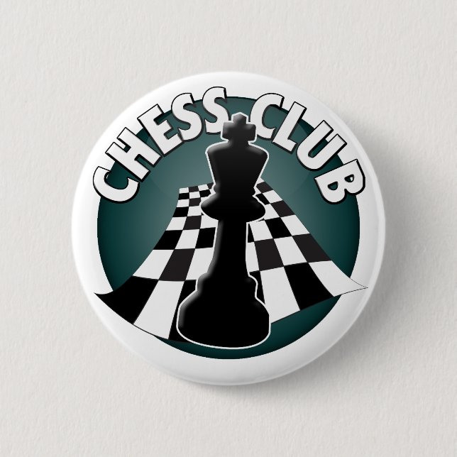 Chess Club Player or Chess Team Chessboard Picture Button (Front)
