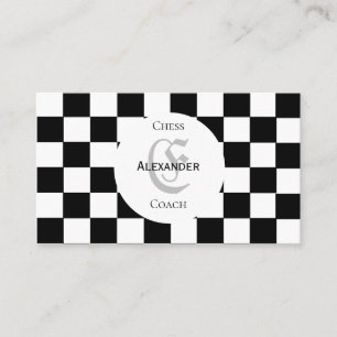 Chess Coach Classic Chessboard Business Card