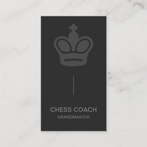 Chess Coach _ Modern Ivory  Black Business Card