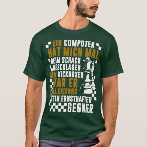 Chess Computer No Kickbox Opponent Gift Chess Play T_Shirt